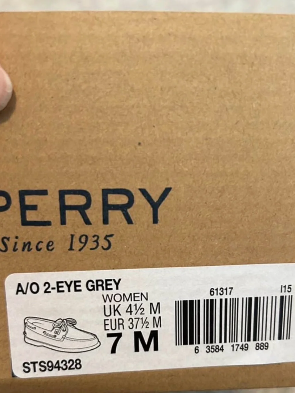 Sperry Gray Suede Boat Shoe Flats - Picture 4 of 5
